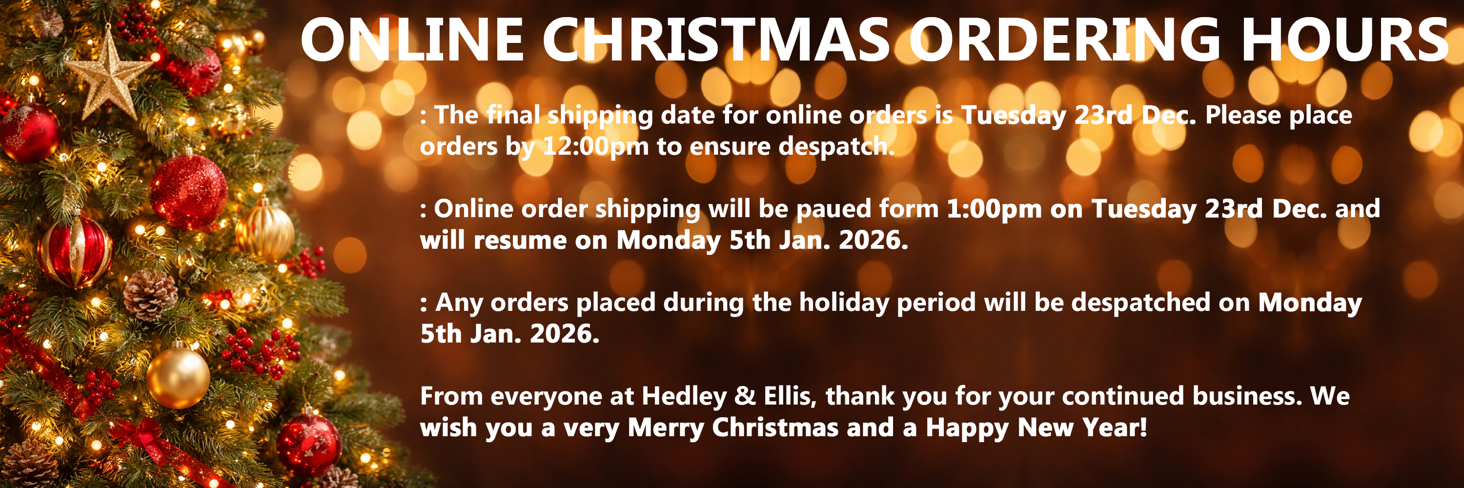 Christmas Notice 2025